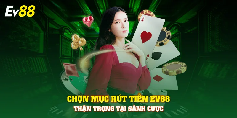 Chọn mục rút tiền EV88 thận trọng tại sảnh cược